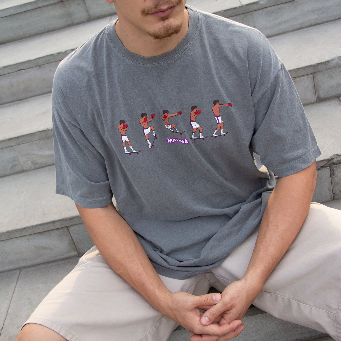 Ollie Jab T-shirt Gris